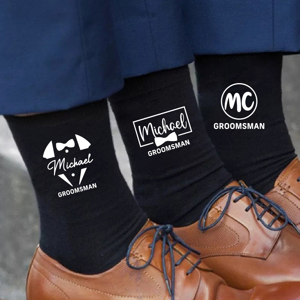 Men'S Grooming For Engagement - Personalized Groom Groomsman Best Man Socks
