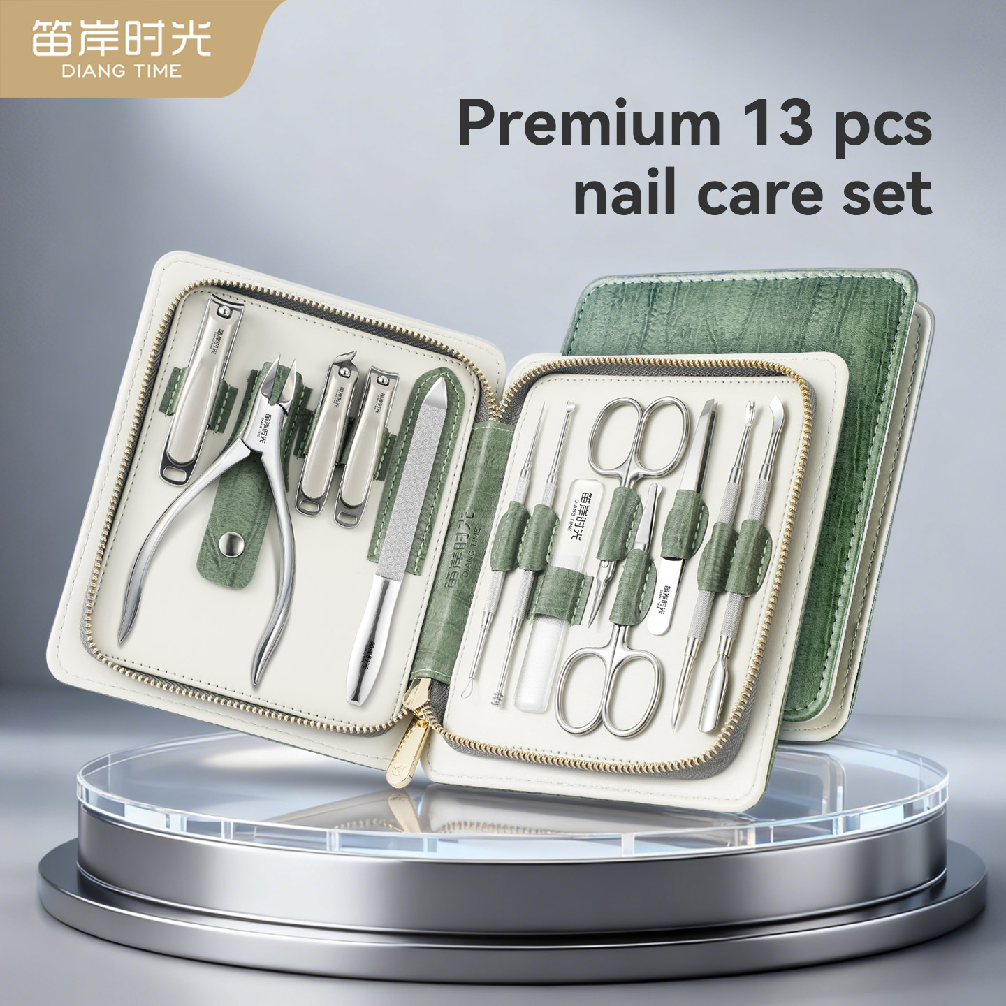 Mens Grooming Kit Case - Portable Manicure Set Professional Nail Scissor