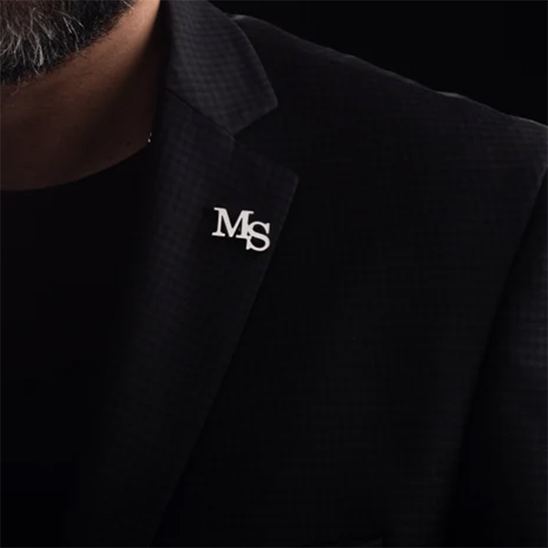 Men'S Grooming Gifts - Fashion Name Initials Customized Brooches Steel