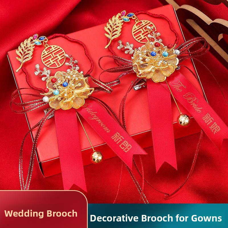 Men'S Grooming Gifts - Wedding Bouquet Pins for Groom Groomsmen