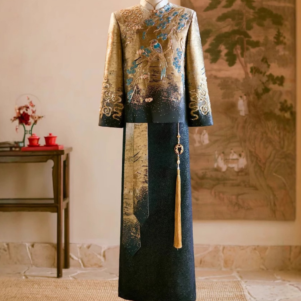 Mens Grooming Kit Luxury - Plus Size Chinese Style Groom Wedding