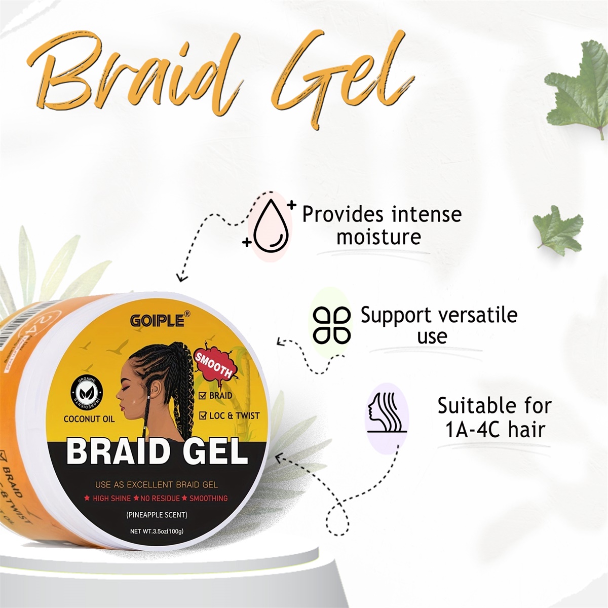 Braiding Gel High-Shine Clean  - Men'S Grooming Gel reseña y precio