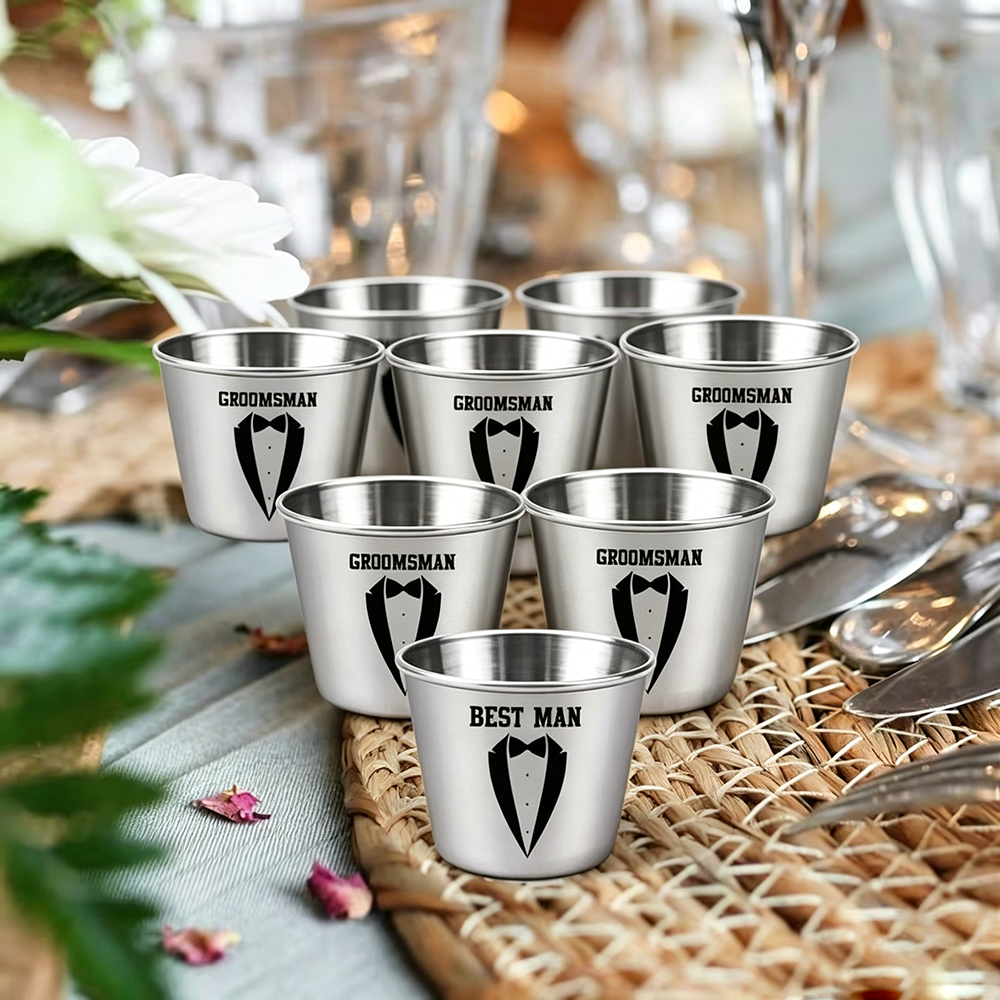 Custom Groomsman Shot Glass Se - Men'S Grooming For Engagement reseña y precio