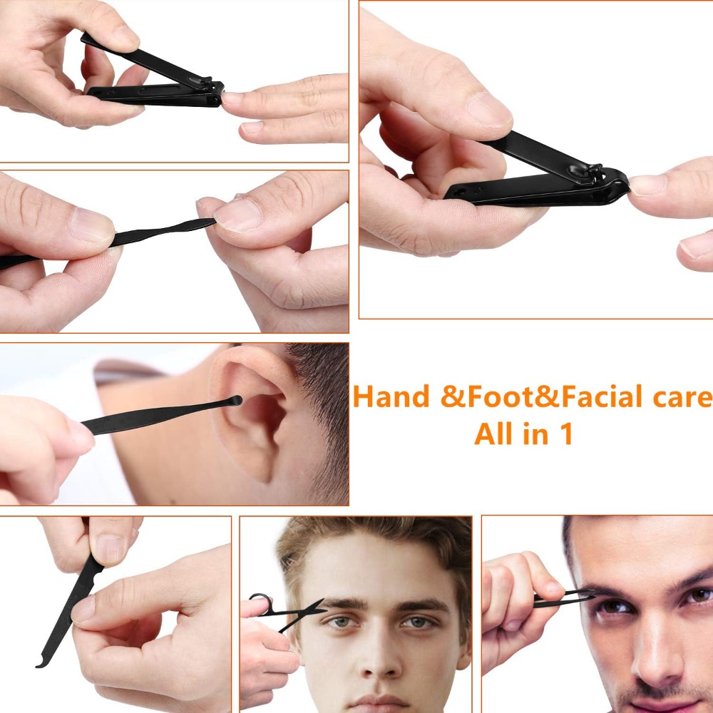 Professional Manicure Pedicure - Mens Grooming Kit Case reseña y precio