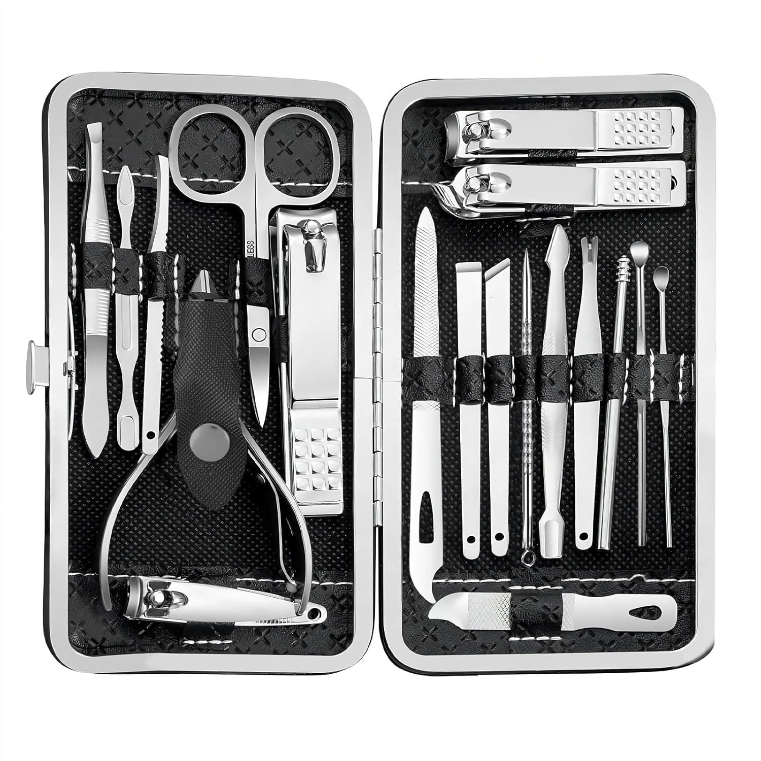 19 in 1 Professional Manicure  - Mens Grooming Kit Case reseña y precio