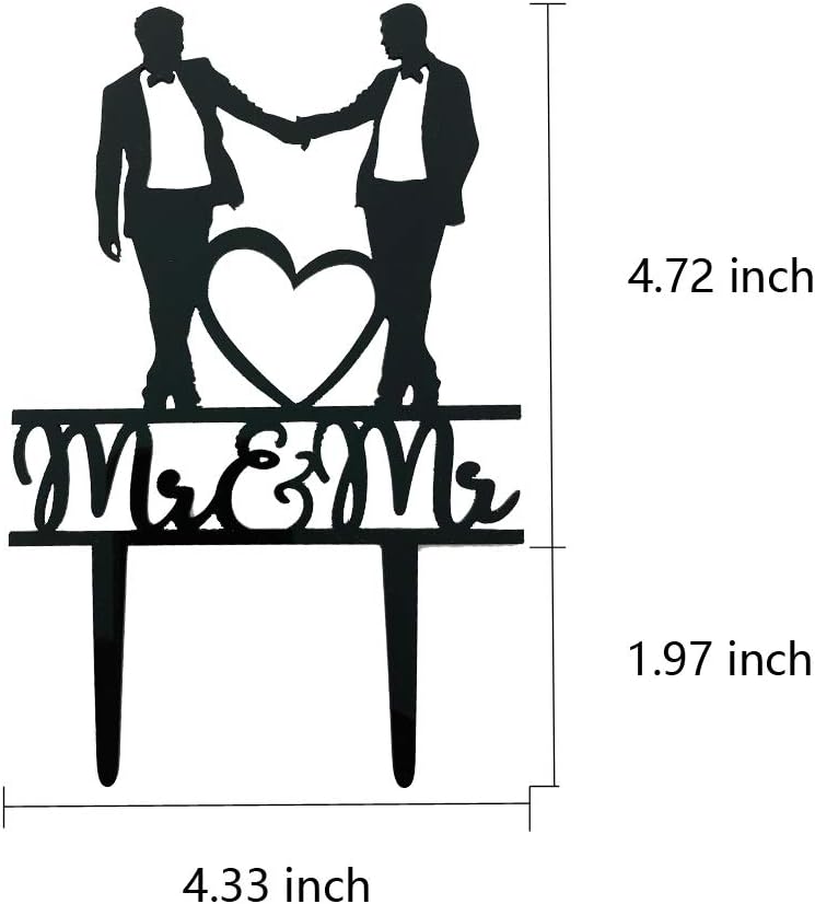 Mr & Mr Cake Topper, Black Acr - Men'S Grooming For Engagement reseña y precio