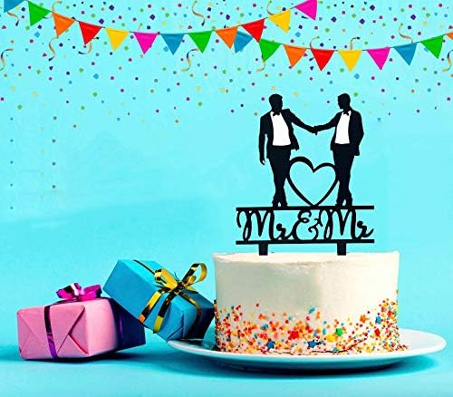 Mr & Mr Cake Topper, Black Acr - Men'S Grooming For Engagement reseña y precio