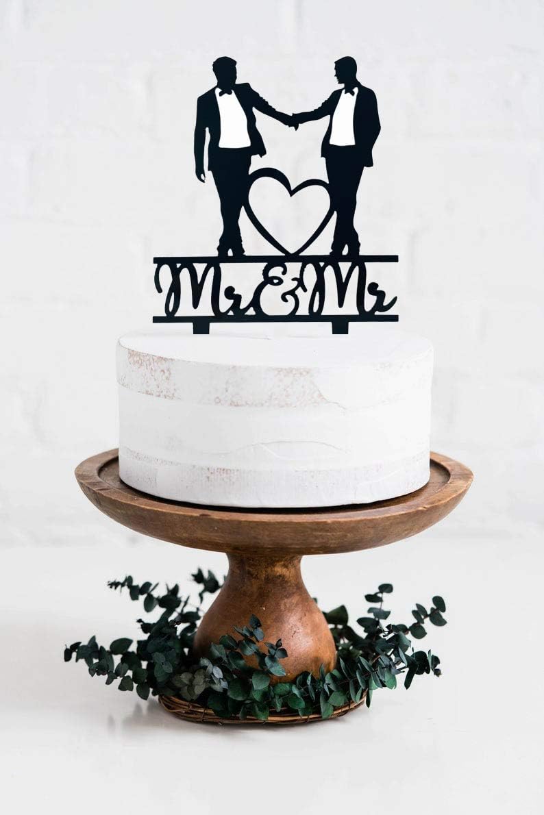 Mr & Mr Cake Topper, Black Acr - Men'S Grooming For Engagement reseña y precio