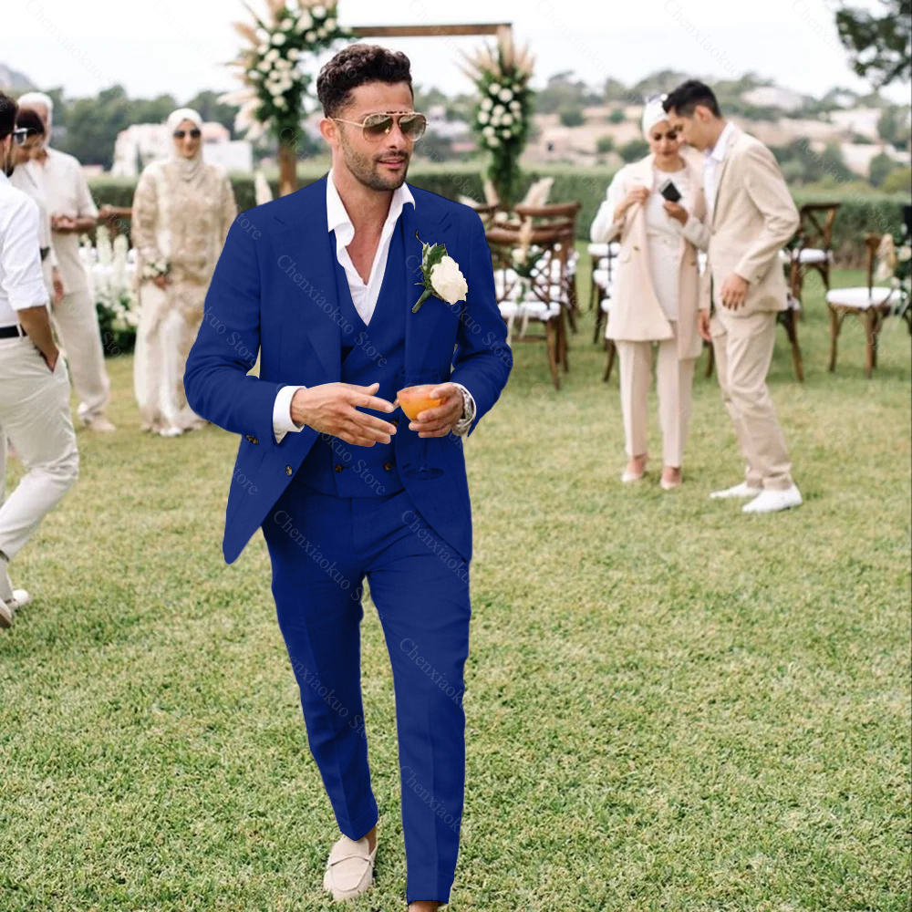 Summer Linen Men Suits 3 Piece - Men'S Grooming Daily reseña y precio