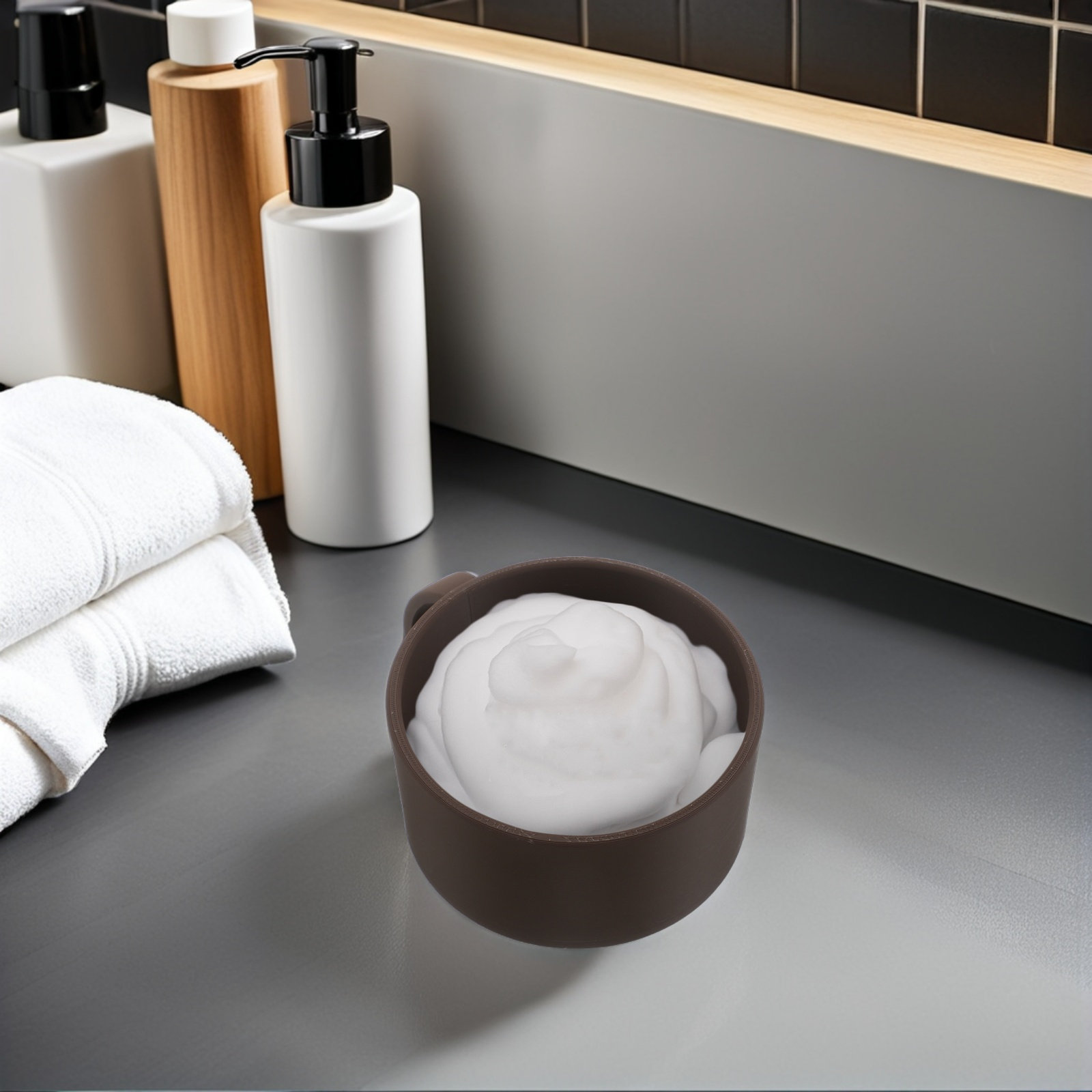 Shaving Bowl for Men Brown Wid - Men'S Grooming Daily reseña y precio