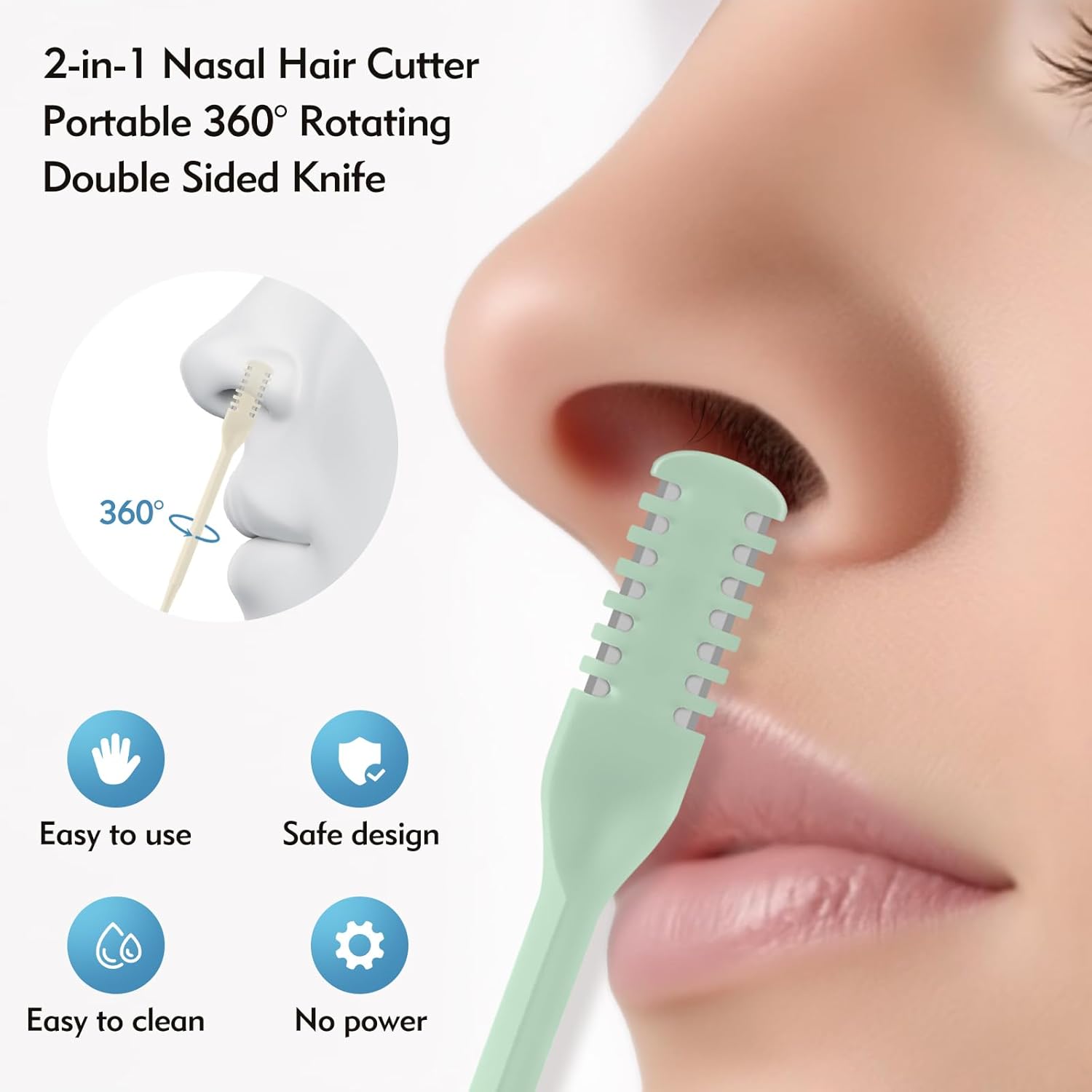 5/20/50Pcs 2-in-1 Nasal Cutter - Nose Hair Trimmer reseña y precio