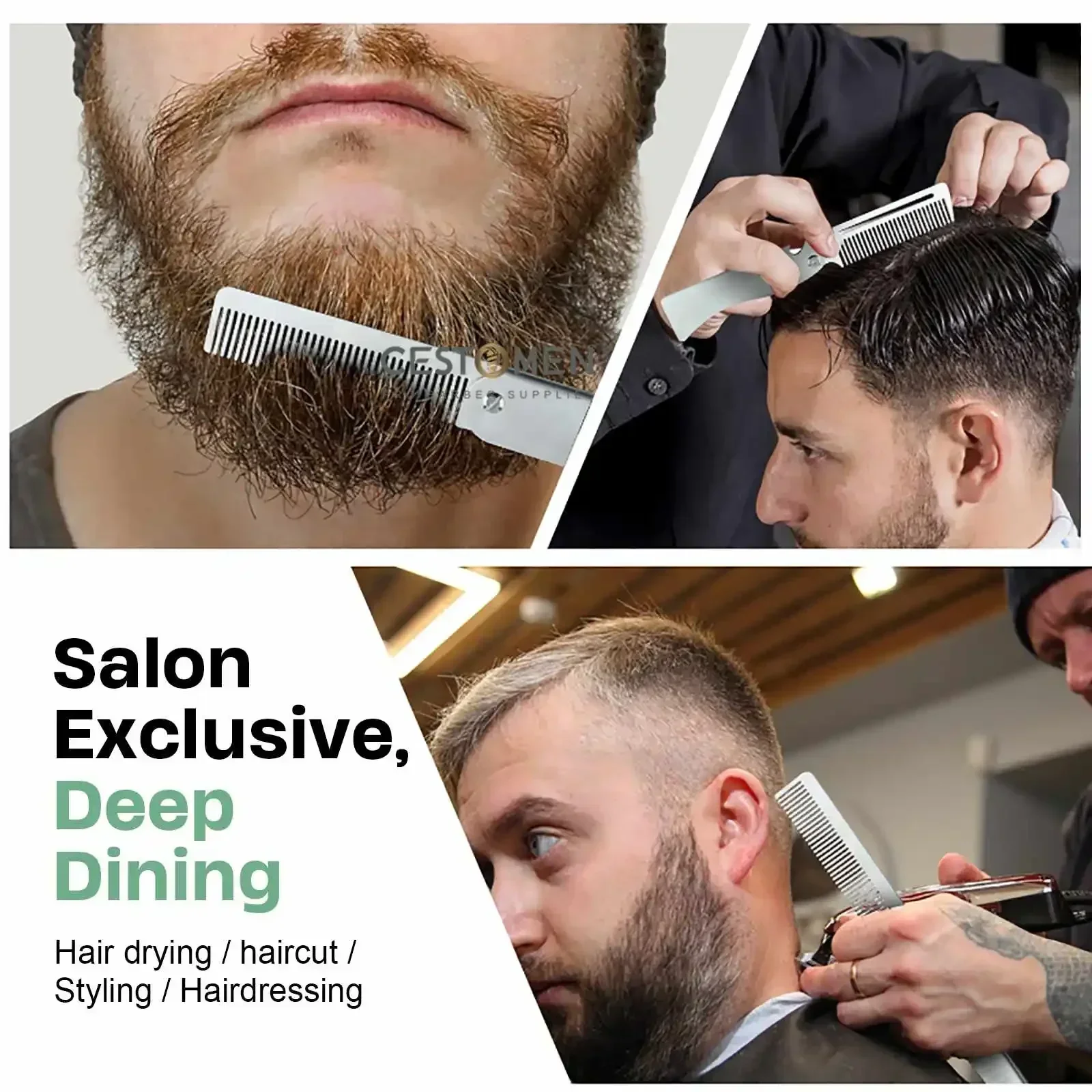 NEW Folding Stainless Steel Co - Men'S Grooming Salon reseña y precio