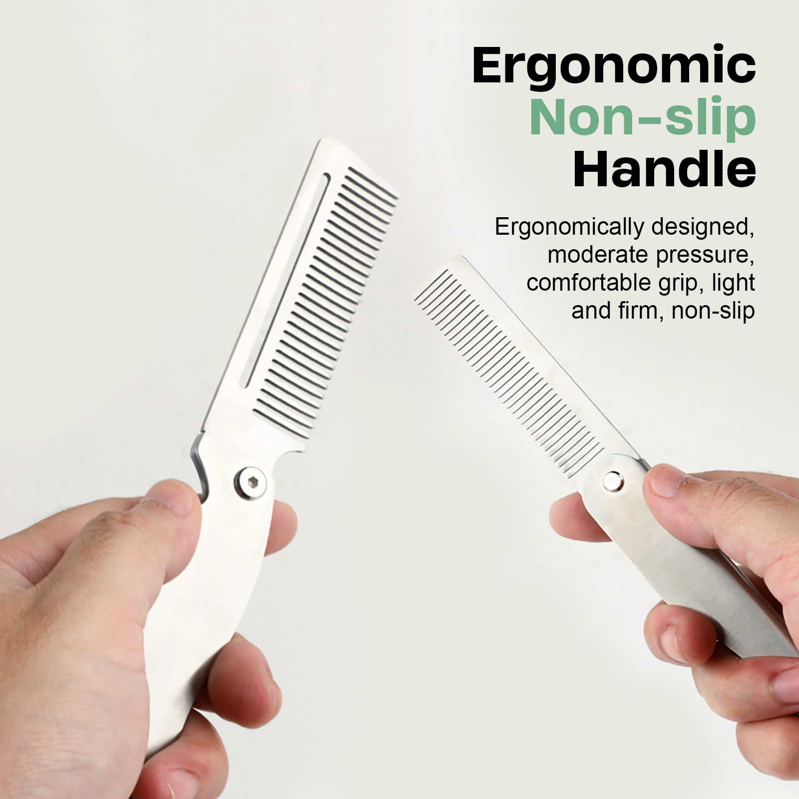 NEW Folding Stainless Steel Co - Men'S Grooming Salon reseña y precio