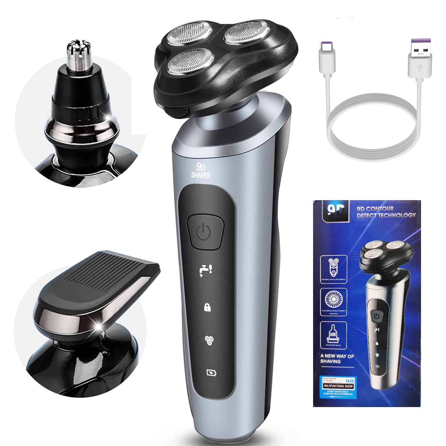 New Man Electric Razor USB Rec - Men Grooming Full Body reseña y precio