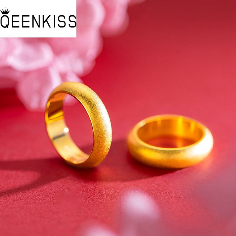 QEENKISS  Gold Matte Ring For  - Men'S Grooming Gifts reseña y precio
