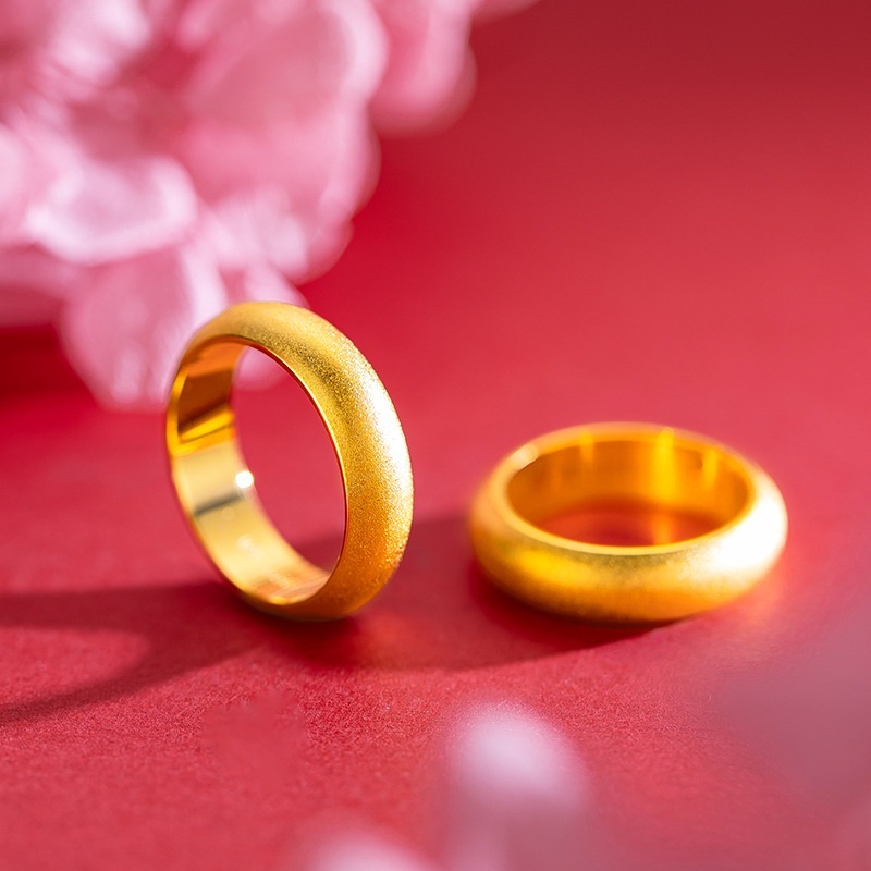 QEENKISS  Gold Matte Ring For  - Men'S Grooming Gifts reseña y precio