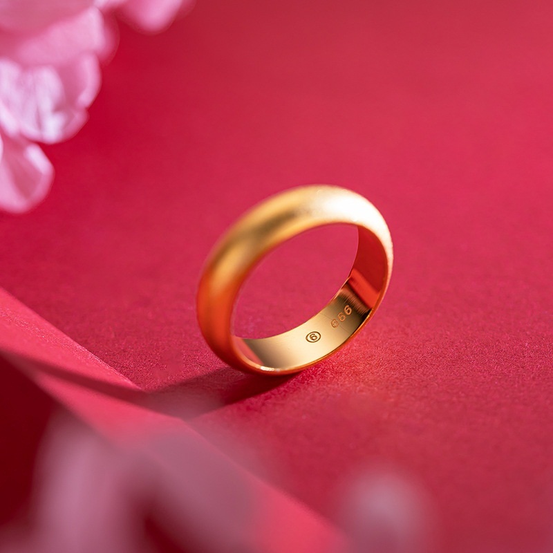 QEENKISS  Gold Matte Ring For  - Men'S Grooming Gifts reseña y precio