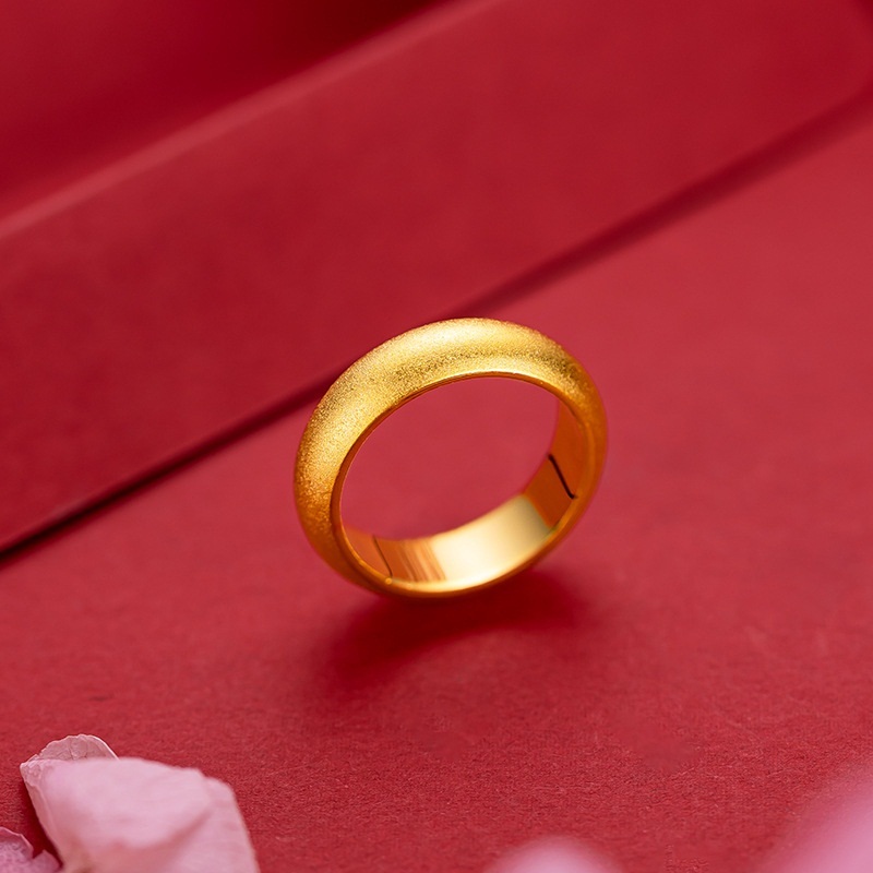 QEENKISS  Gold Matte Ring For  - Men'S Grooming Gifts reseña y precio