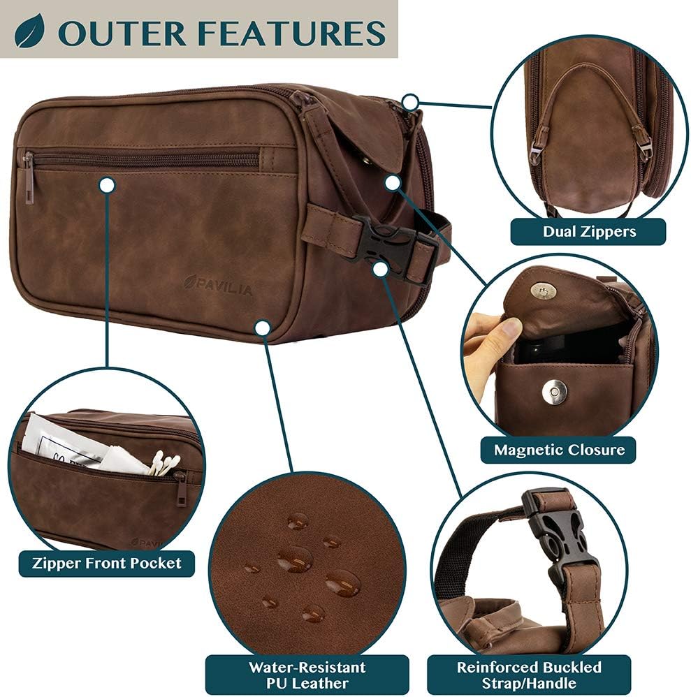 PAVILIA Toiletry Bag for Men,  - Men'S Grooming Bag reseña y precio