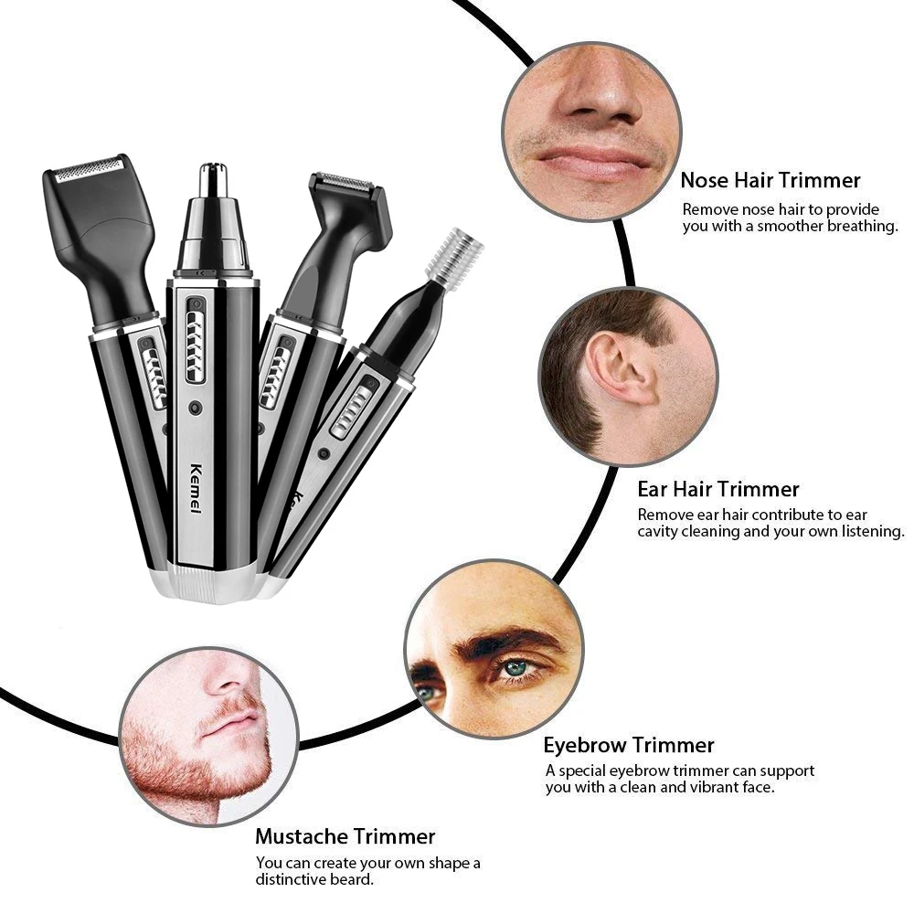 Kemei rechargeable electric al - Men'S Grooming Facial reseña y precio