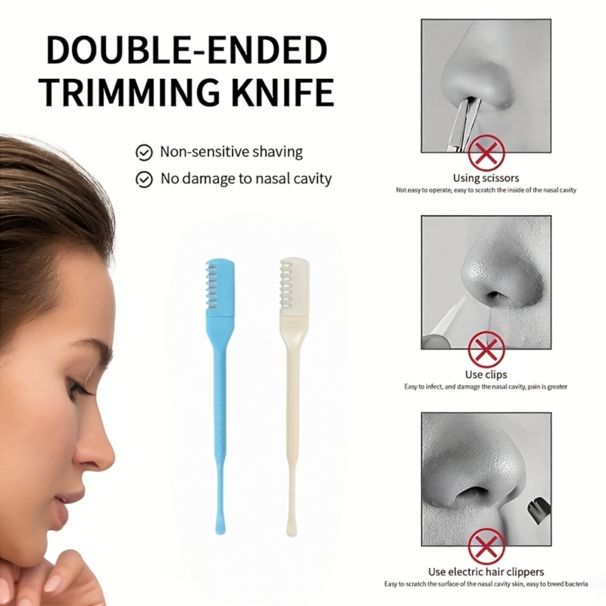 Premium 2‑Pack Dual‑Head Nose  - Mens Grooming Kit Case reseña y precio