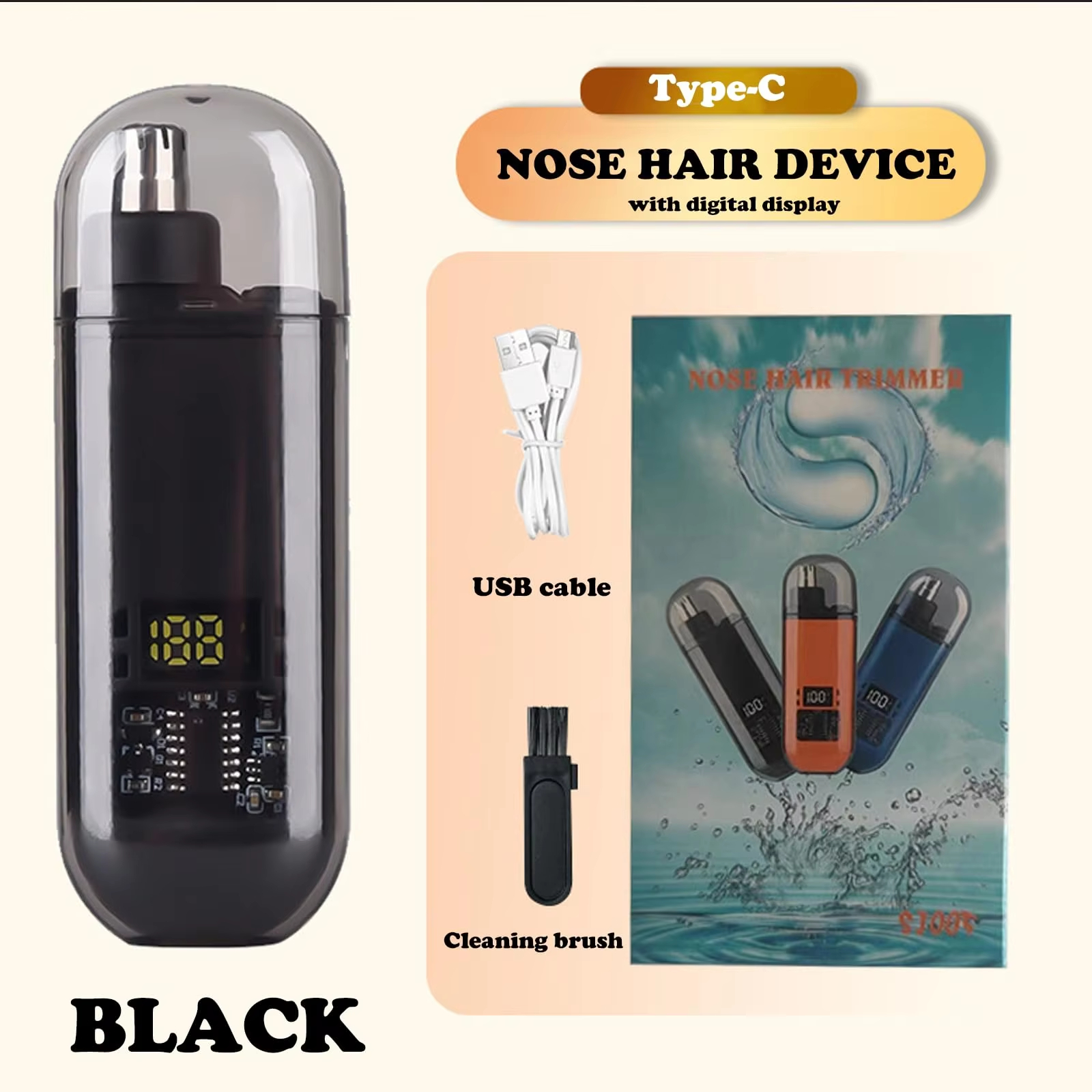 Suitable for men, USB charging - Nose Hair Trimmer reseña y precio