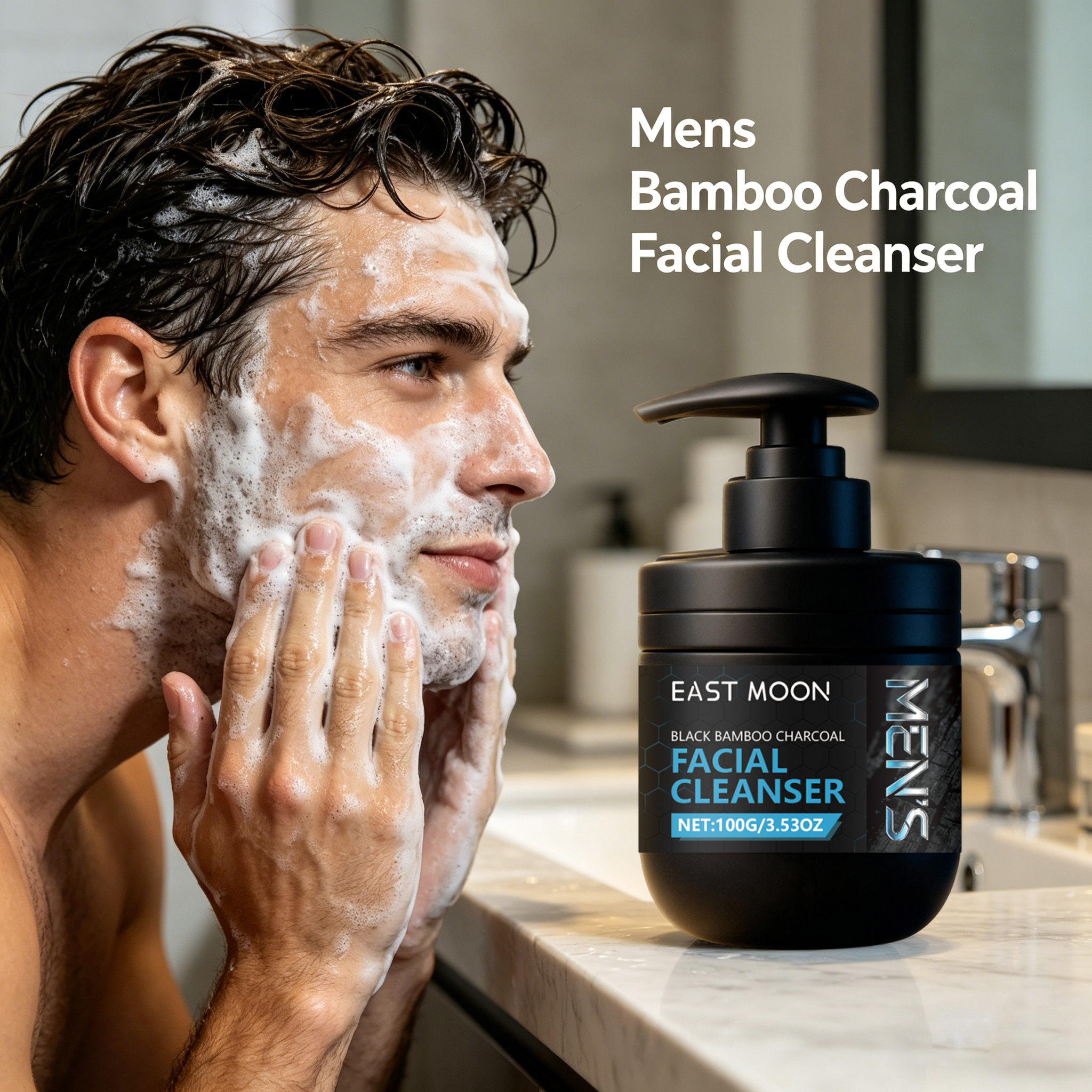 Mens Bamboo Charcoal Facial Cl - Face Wash Mens reseña y precio