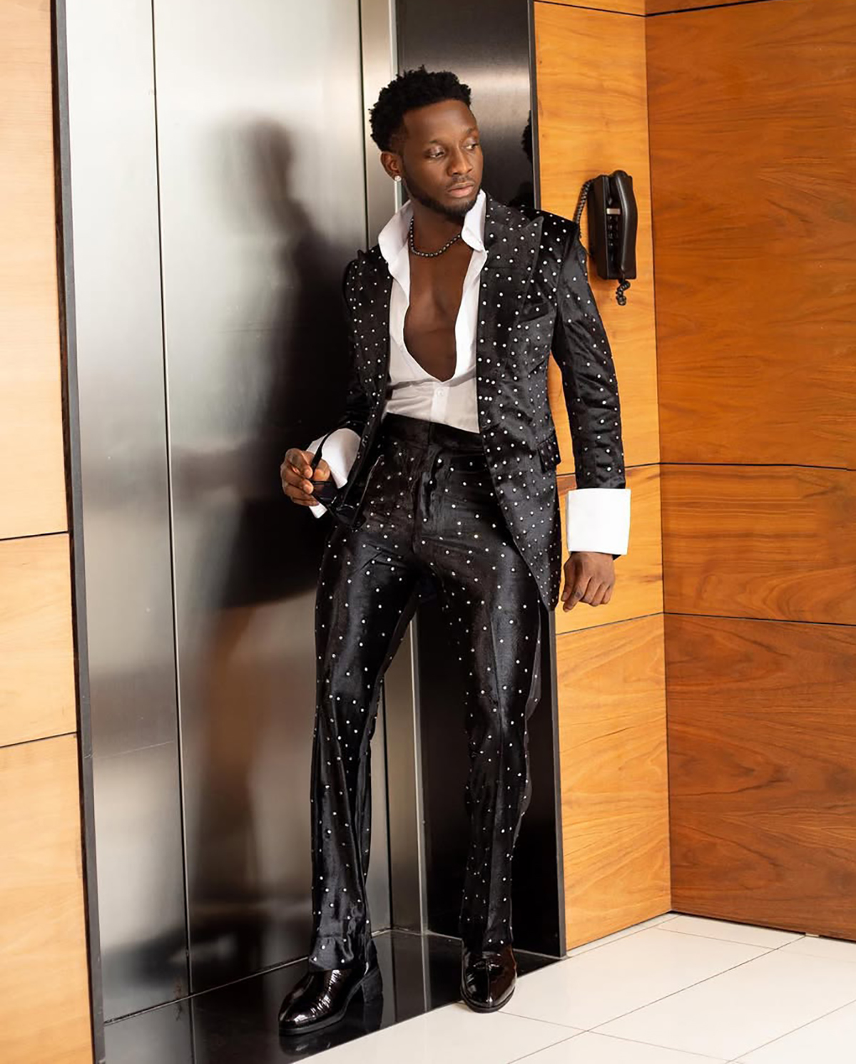 Spotted Pattern Fabric Satin W - Men'S Grooming Spot reseña y precio