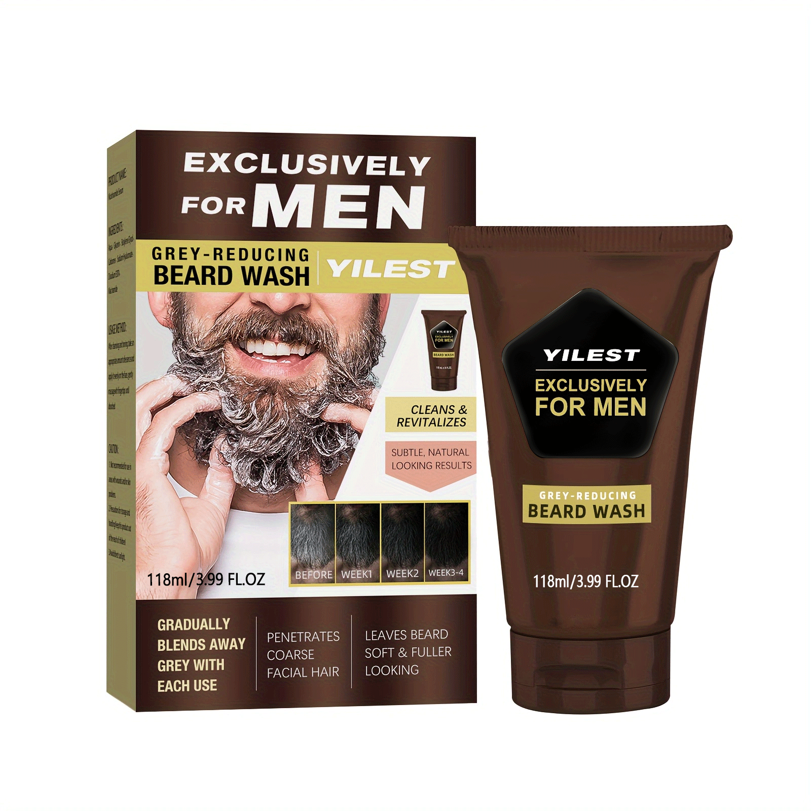 1-3pcs Men's Beard Black Dye D - Face Wash Mens reseña y precio