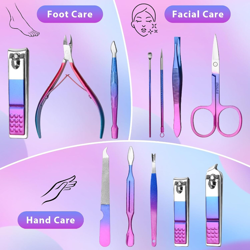 Manicure Set Nail Clippers Ped - Mens Grooming Kit Luxury reseña y precio