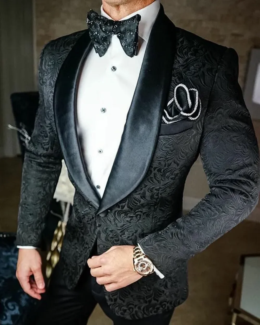 High Quality Black Jacquard Me - Men'S Grooming Daily reseña y precio