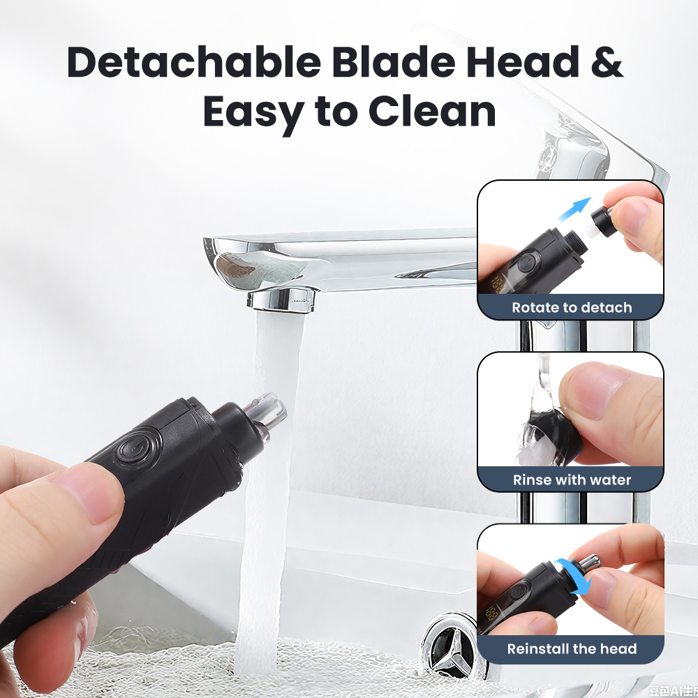 Rechargeable Nose Hair trimmer - Men'S Grooming Facial reseña y precio