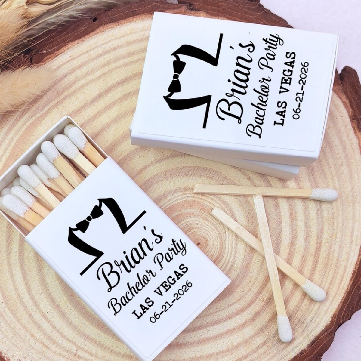 Custom Matchboxes Favors for B - Men'S Grooming For Engagement reseña y precio