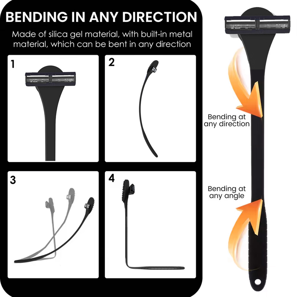 Men's 2-in-1 Silicone Back Sha - Men'S Grooming Gel reseña y precio