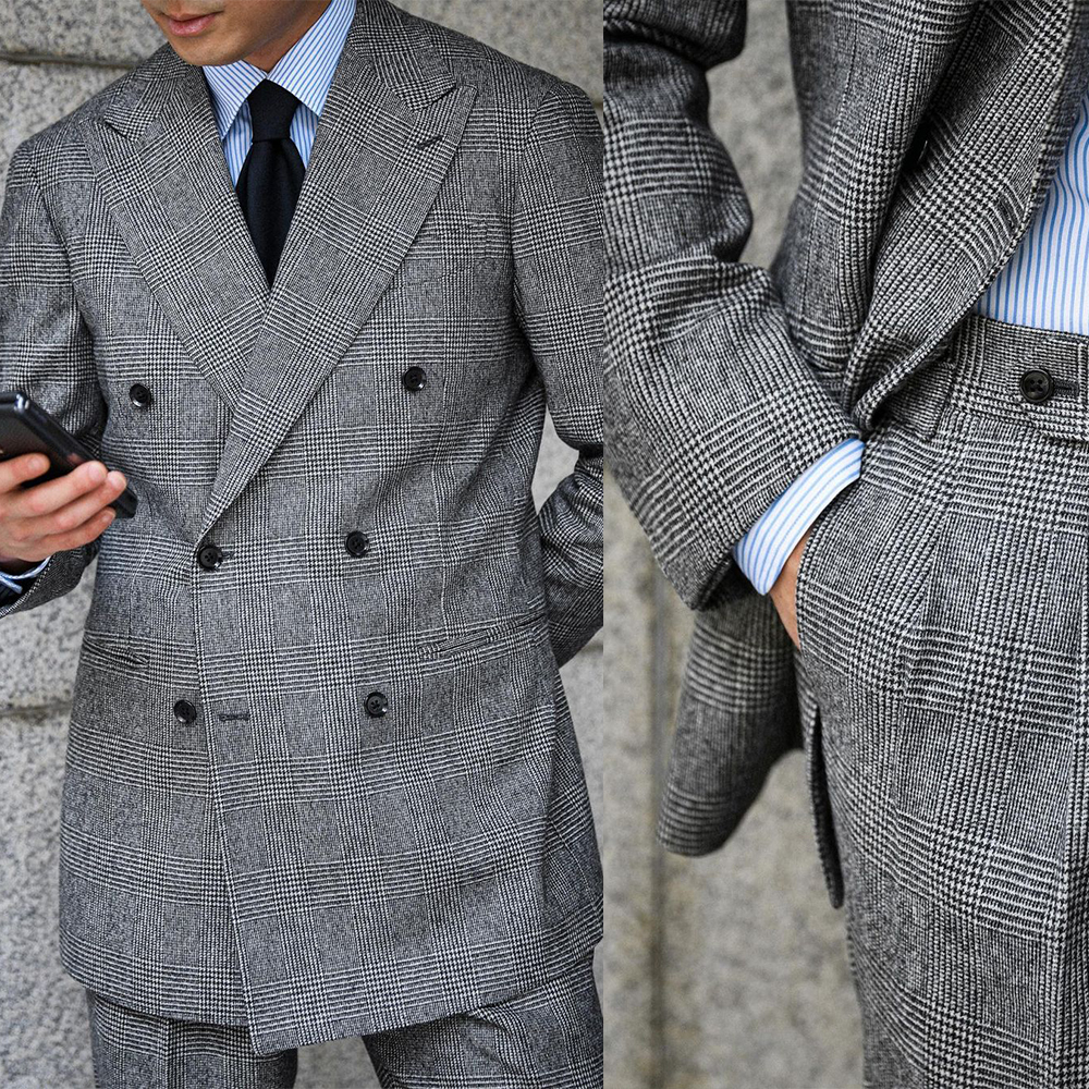 Business Plaid Men Suit 2 Piec - Men'S Grooming Daily reseña y precio
