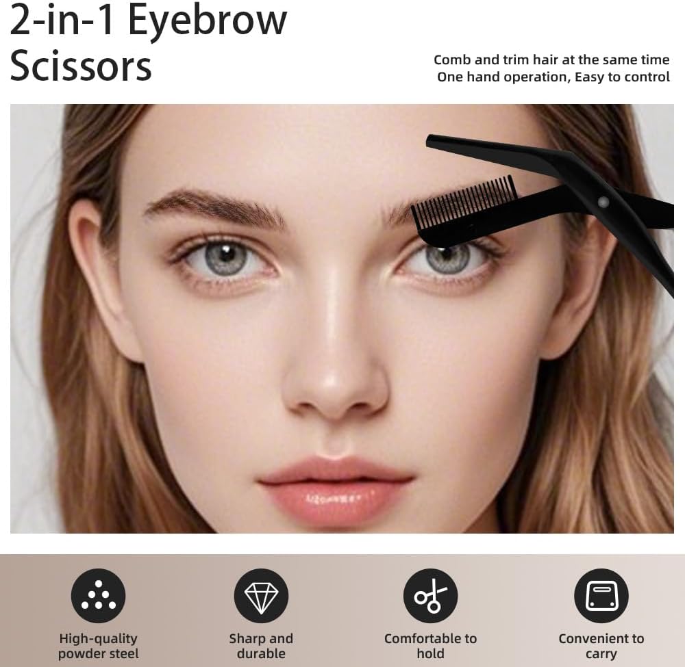 Eyebrow Scissors Trimmer with  - Men'S Grooming Facial reseña y precio