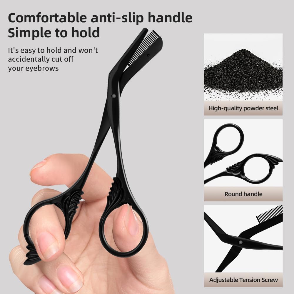 Eyebrow Scissors Trimmer with  - Men'S Grooming Facial reseña y precio