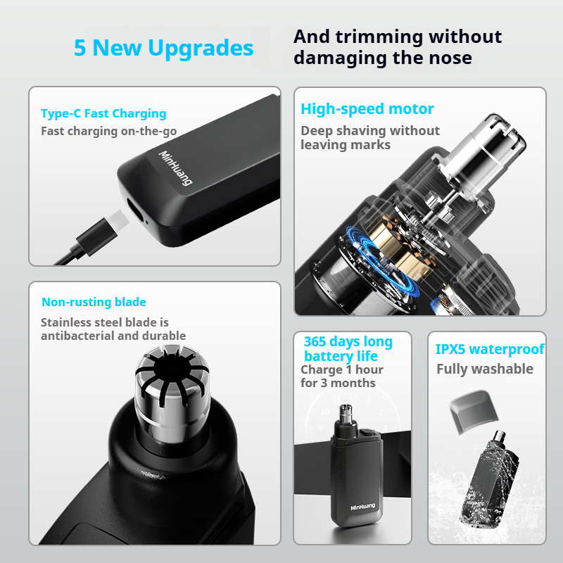 Electric Nose Hair Trimmer for - Men'S Grooming Facial reseña y precio