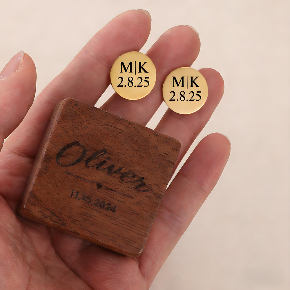 Custom Date Cufflinks Stainles - Men'S Grooming Gifts reseña y precio