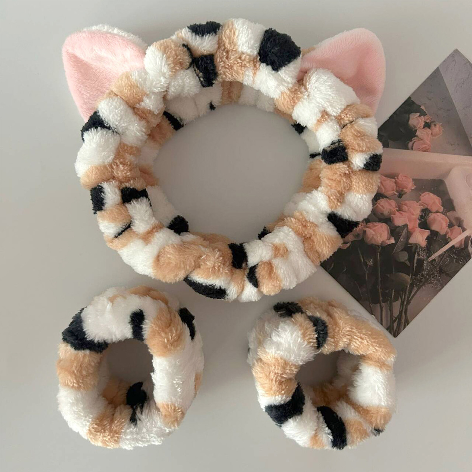 Cute Cat Ears Headband And Wri - Face Wash Mens reseña y precio