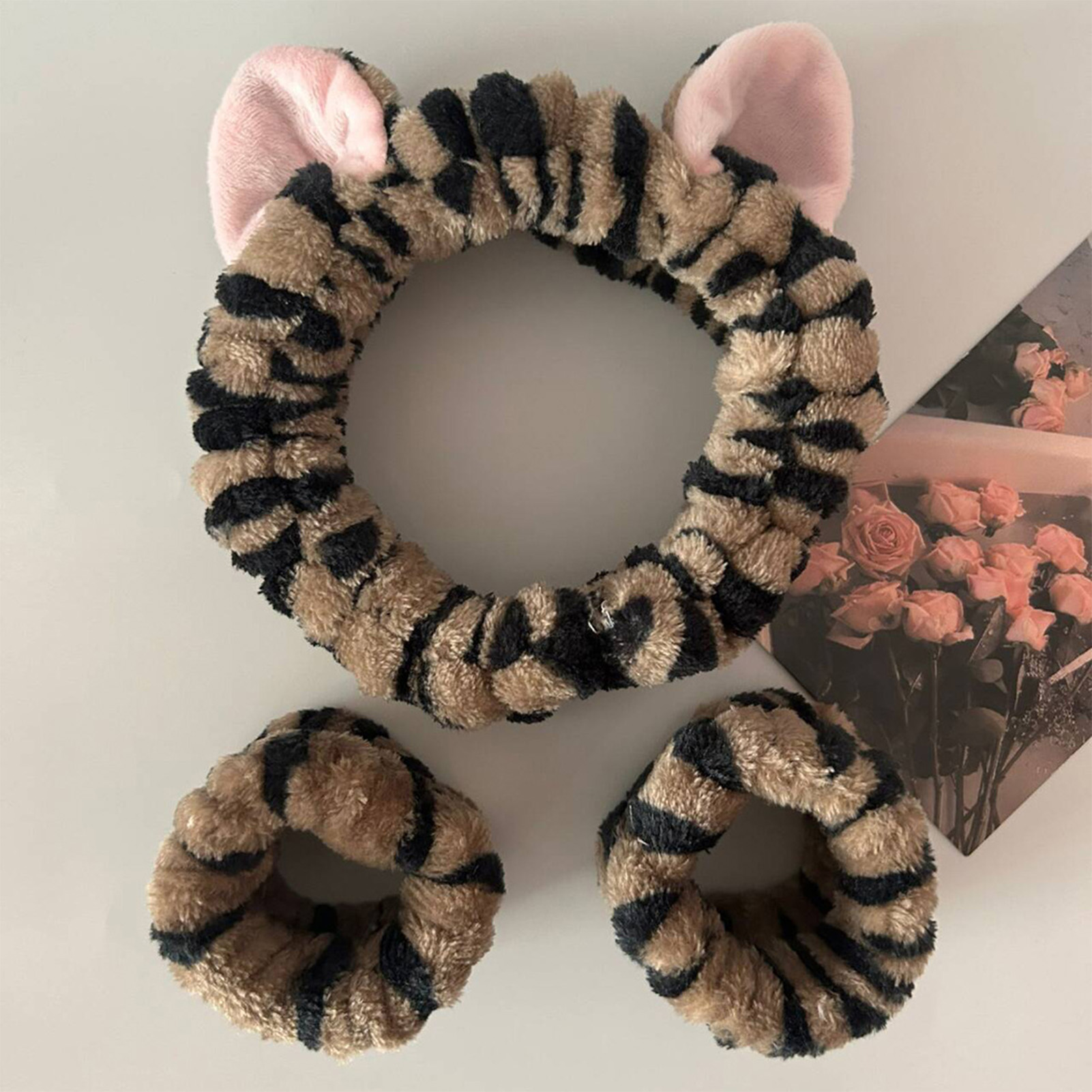 Cute Cat Ears Headband And Wri - Face Wash Mens reseña y precio