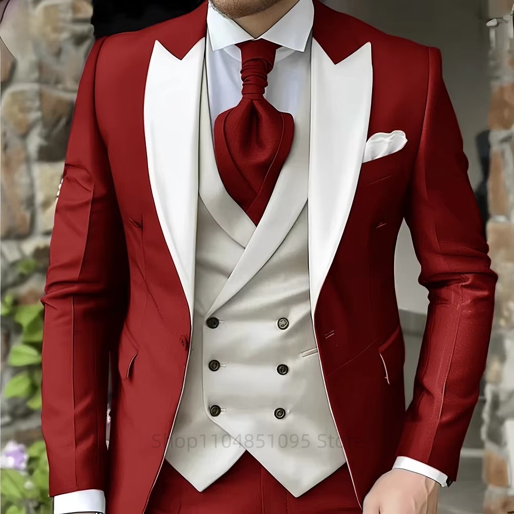 Pink Men's Suits Elegant Peak  - Men'S Grooming Daily reseña y precio