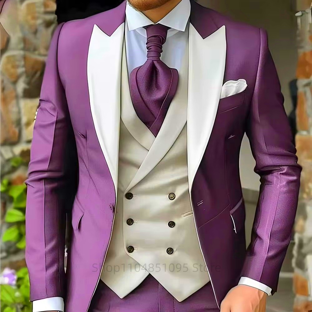 Pink Men's Suits Elegant Peak  - Men'S Grooming Daily reseña y precio