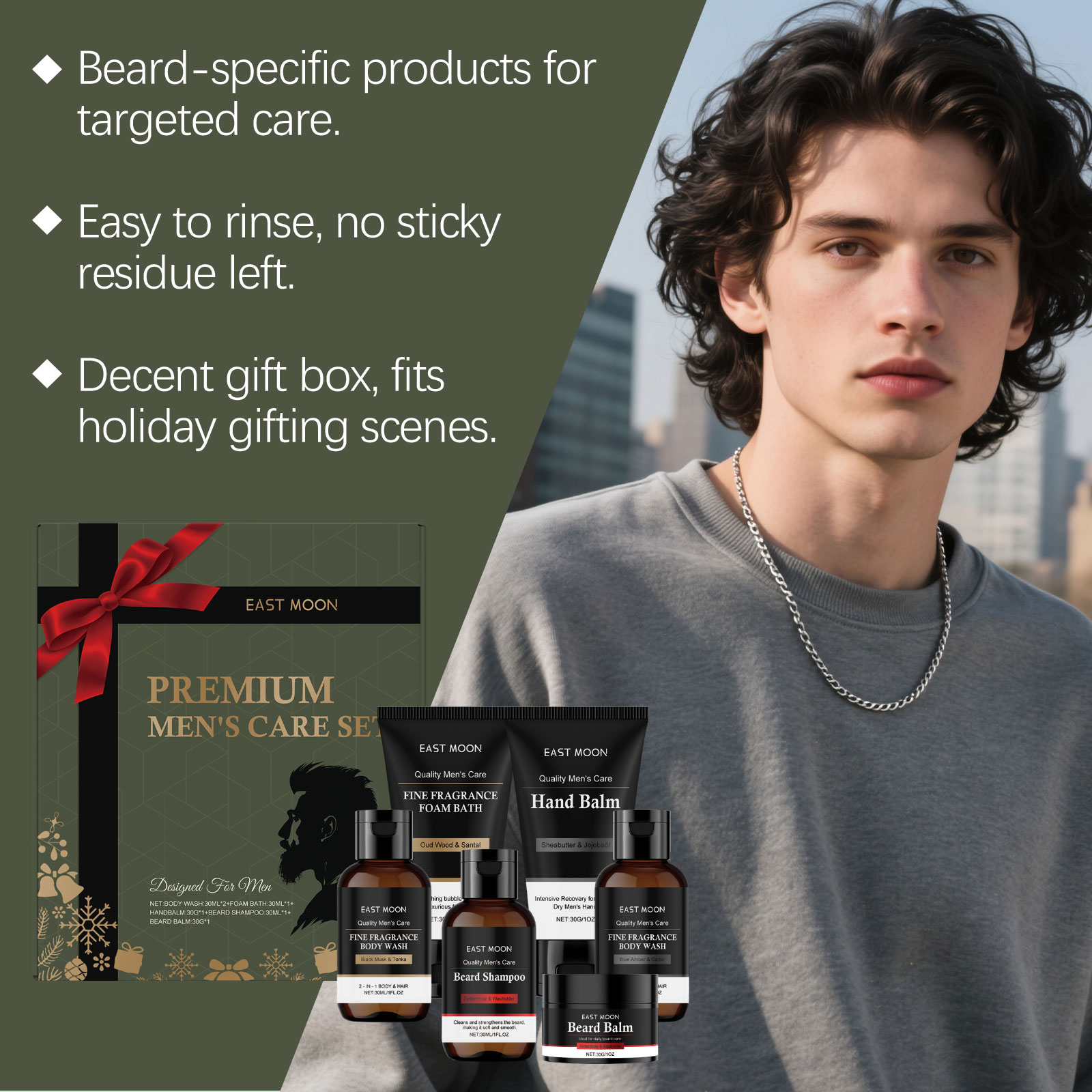 Men's Personal Care Set Beard  - Face Wash Mens reseña y precio
