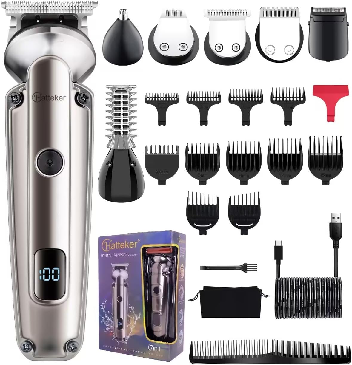 Waterproof Beard Trimmer for M - Men Grooming Full Body reseña y precio