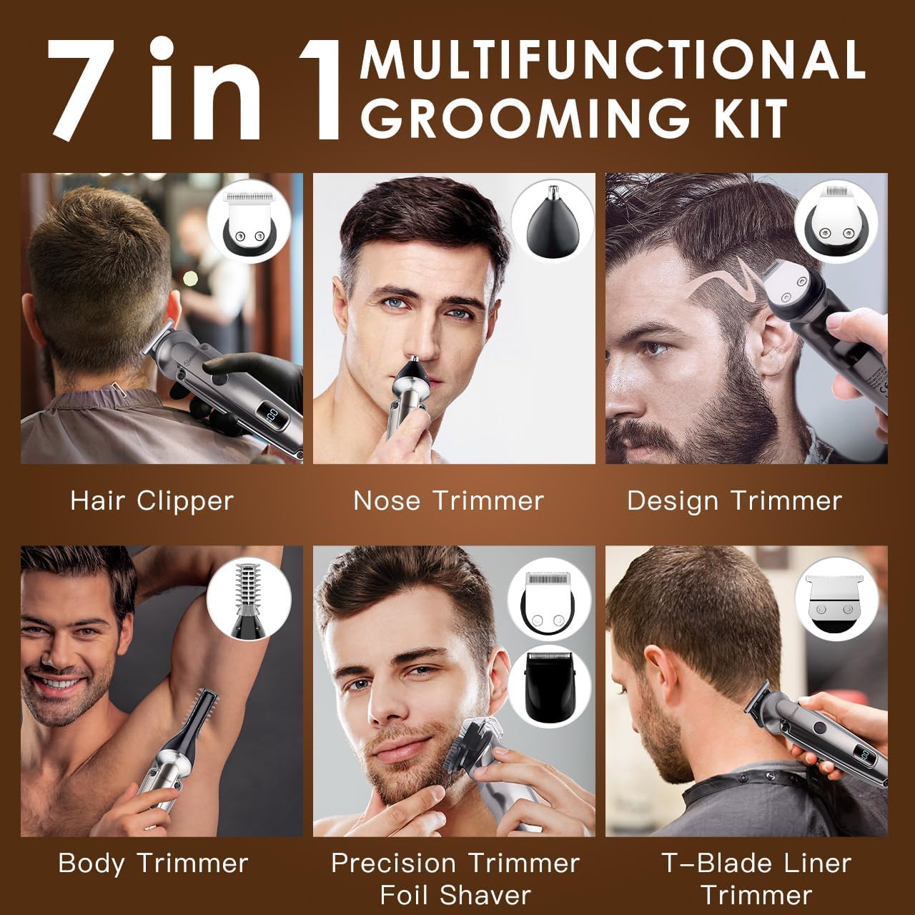 Waterproof Beard Trimmer for M - Men Grooming Full Body reseña y precio