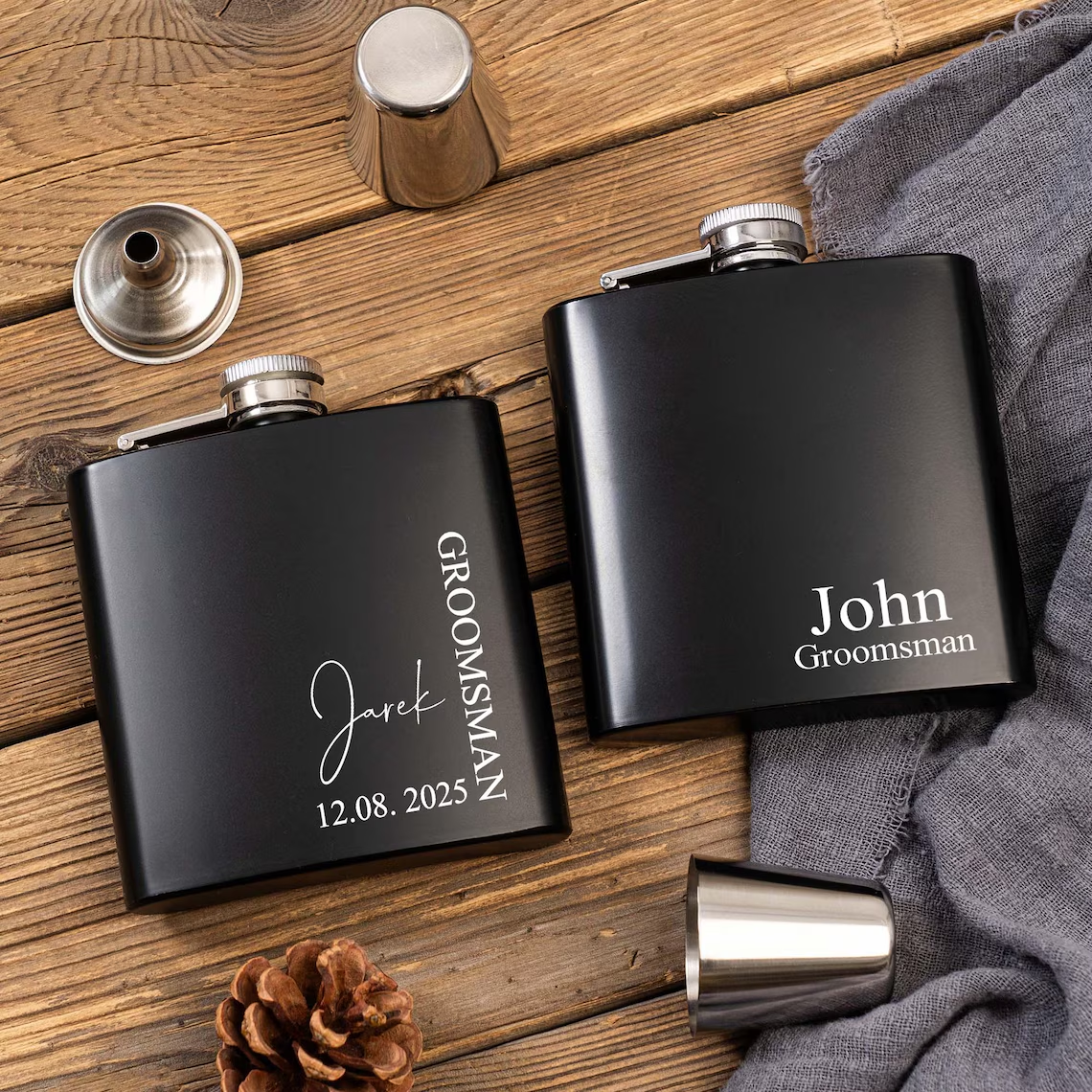 Personalized Name Hip Flask Se - Men'S Grooming For Engagement reseña y precio