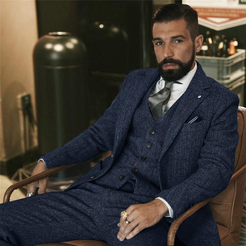 Gray Wool Tweed Winter Suit fo - Men'S Grooming Daily reseña y precio